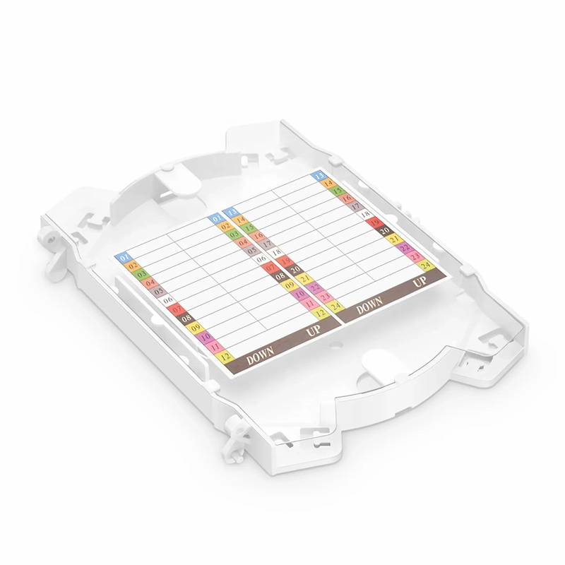 SFPS 24 Fibers Fusion Splice Tray for Horizontal Splice Closure, 6.57''A4.53''A0.55''