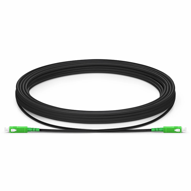 SFPS 5m (16ft) Industrial Armored Fiber Patch Cable, SC APC to SC APC, Simplex, 1 Fiber, Single Mode (OS2), TPU