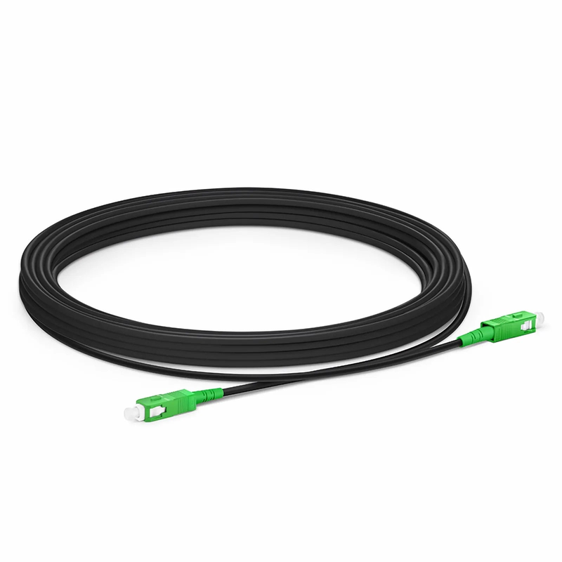 SFPS 5m (16ft) Industrial Armored Fiber Patch Cable, SC APC to SC APC, Simplex, 1 Fiber, Single Mode (OS2), TPU