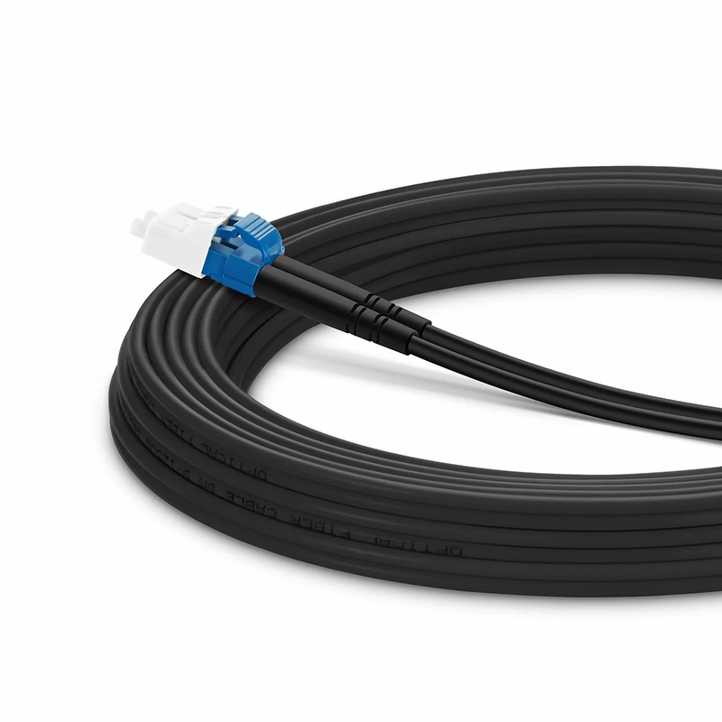 SFPS 20m (66ft) Industrial Armored Fiber Patch Cable, LC UPC to LC UPC, Duplex, 2 Fibers, Single Mode (OS2), TPU