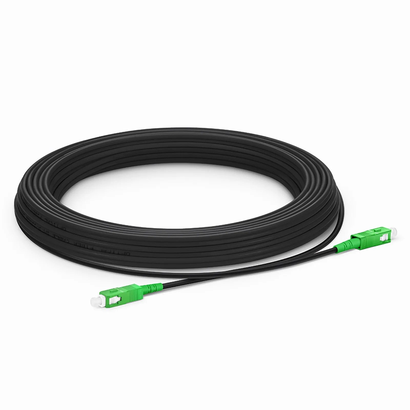 SFPS 30m (98ft) Industrial Armored Fiber Patch Cable, SC APC to SC APC, Simplex, 1 Fiber, Single Mode (OS2), TPU