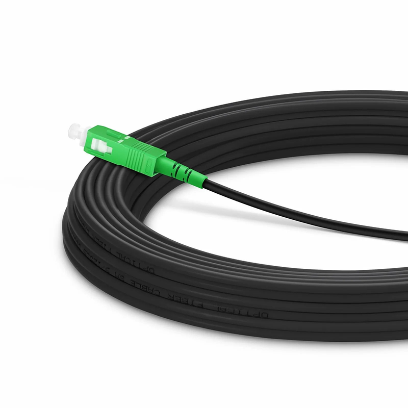 SFPS 15m (49ft) Industrial Armored Fiber Patch Cable, SC APC to SC APC, Simplex, 1 Fiber, Single Mode (OS2), TPU