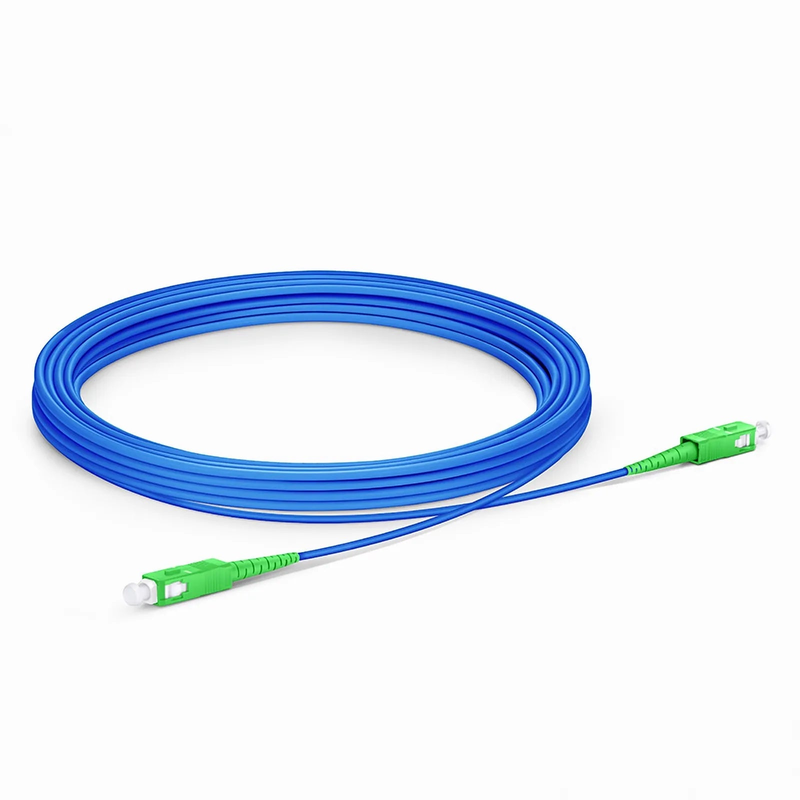 SFPS 30m (98ft) Armored Fiber Patch Cable, 1 Fiber, SC APC Simplex to SC APC Simplex, Single Mode (OS2), Riser (OFCR), 3.0mm, Blue