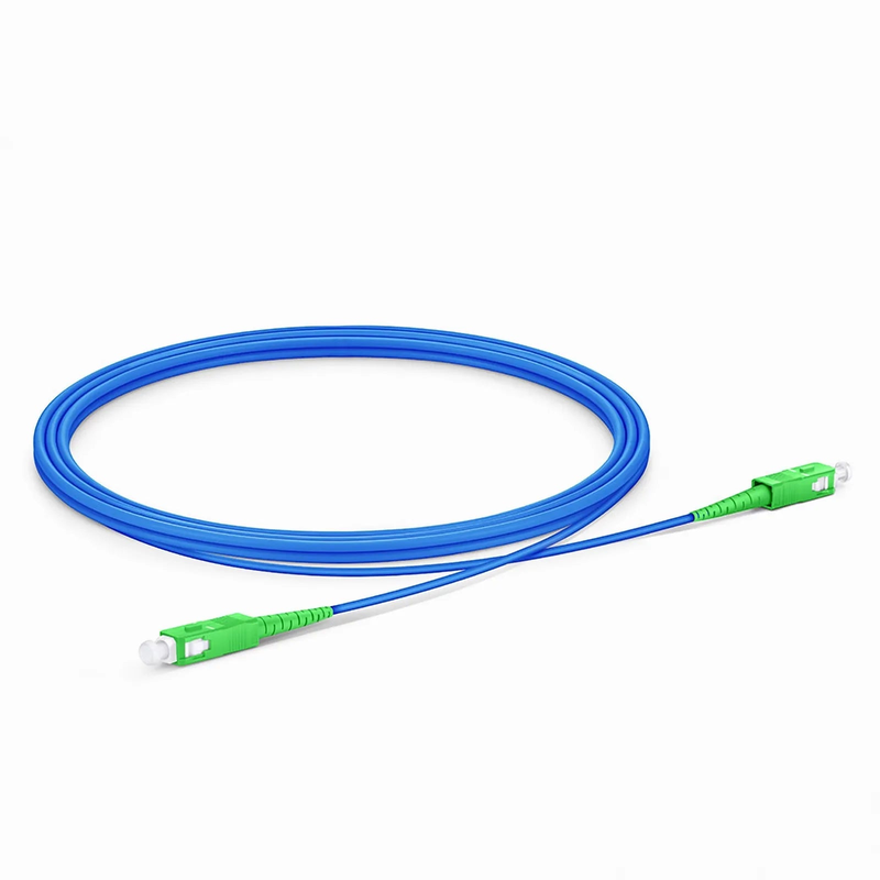 SFPS 2m (7ft) Armored Fiber Patch Cable, 1 Fiber, SC APC Simplex to SC APC Simplex, Single Mode (OS2), Riser (OFCR), 3.0mm, Blue