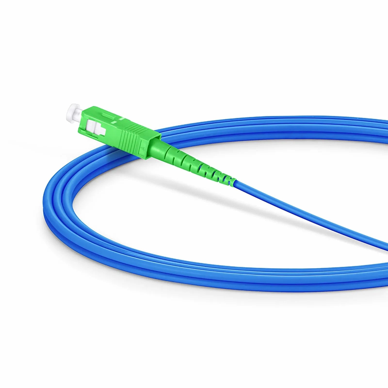 SFPS 2m (7ft) Armored Fiber Patch Cable, 1 Fiber, SC APC Simplex to SC APC Simplex, Single Mode (OS2), Riser (OFCR), 3.0mm, Blue