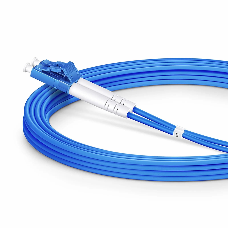 SFPS 3m (10ft) Armored Fiber Patch Cable, 2 Fibers, LC UPC Duplex to LC UPC Duplex, Single Mode (OS2), Riser (OFCR), 3.0mm, Blue