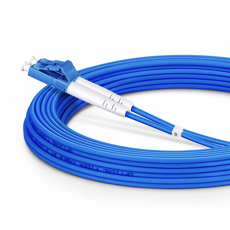 SFPS 5m (16ft) Armored Fiber Patch Cable, 2 Fibers, LC UPC Duplex to LC UPC Duplex, Single Mode (OS2), Riser (OFCR), 3.0mm, Blue
