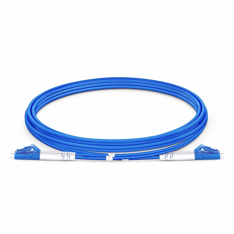 SFPS 2m (7ft) Armored Fiber Patch Cable, 2 Fibers, LC UPC Duplex to LC UPC Duplex, Single Mode (OS2), Riser (OFCR), 3.0mm, Blue