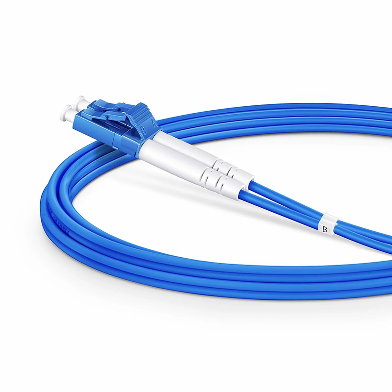 SFPS 2m (7ft) Armored Fiber Patch Cable, 2 Fibers, LC UPC Duplex to LC UPC Duplex, Single Mode (OS2), Riser (OFCR), 3.0mm, Blue