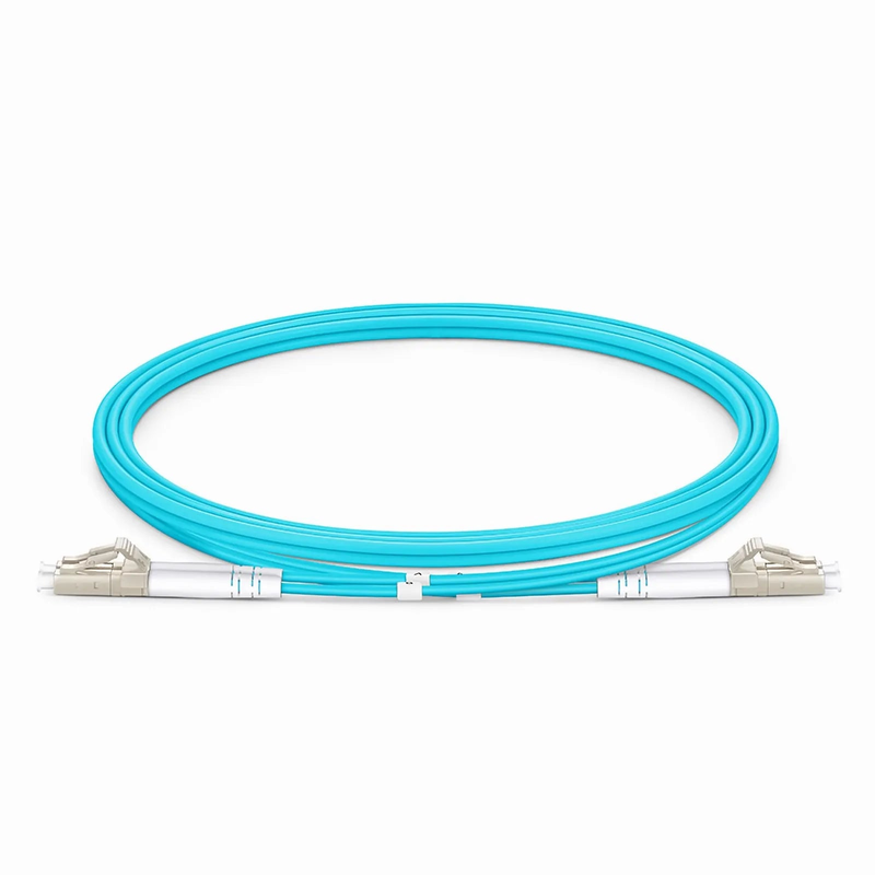 SFPS 1m (3ft) Armored Fiber Patch Cable, 2 Fibers, LC UPC Duplex to LC UPC Duplex, Multimode (OM4), Riser (OFCR), 3.0mm, Aqua
