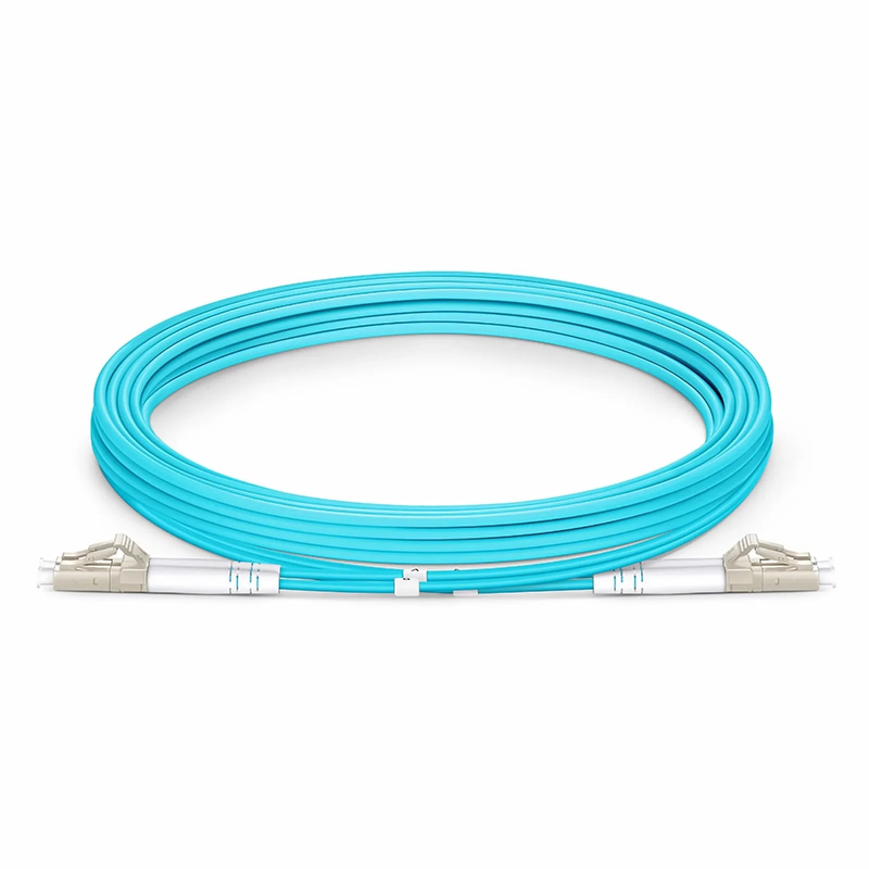 SFPS 3m (10ft) Armored Fiber Patch Cable, 2 Fibers, LC UPC Duplex to LC UPC Duplex, Multimode (OM3), Riser (OFCR), 3.0mm, Aqua