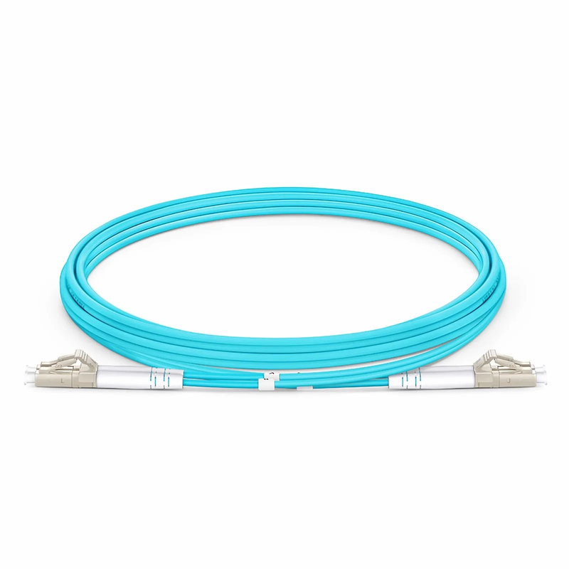 SFPS 2m (7ft) Armored Fiber Patch Cable, 2 Fibers, LC UPC Duplex to LC UPC Duplex, Multimode (OM3), Riser (OFCR), 3.0mm, Aqua