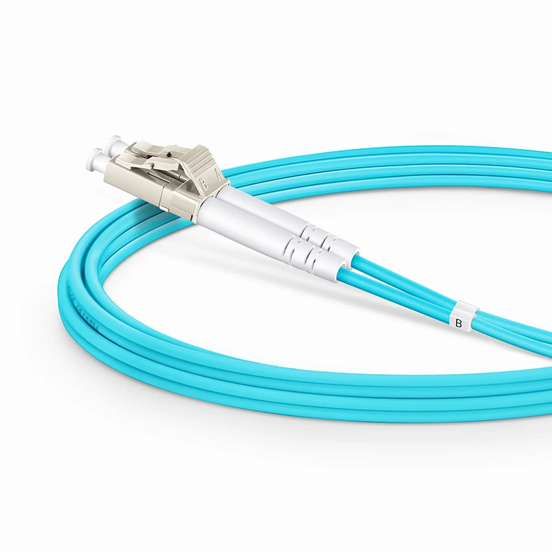 SFPS 2m (7ft) Armored Fiber Patch Cable, 2 Fibers, LC UPC Duplex to LC UPC Duplex, Multimode (OM3), Riser (OFCR), 3.0mm, Aqua