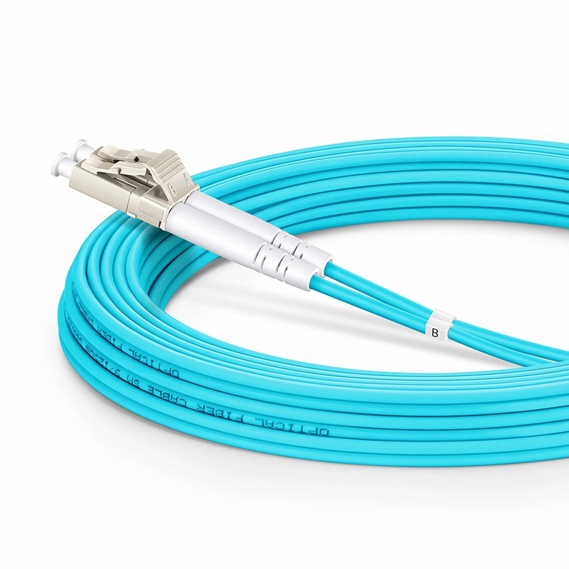 SFPS 5m (16ft) Armored Fiber Patch Cable, 2 Fibers, LC UPC Duplex to LC UPC Duplex, Multimode (OM3), Riser (OFCR), 3.0mm, Aqua