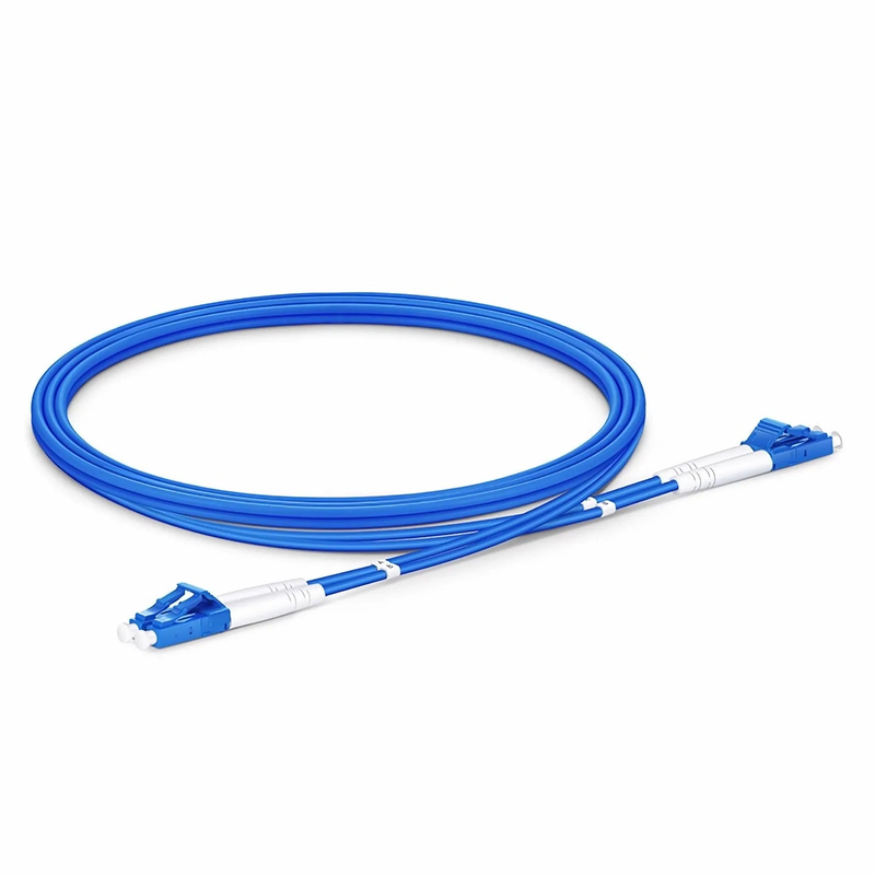 SFPS 1m (3ft) Armored Fiber Patch Cable, 2 Fibers, LC UPC Duplex to LC UPC Duplex, Single Mode (OS2), LSZH, 3.0mm, Blue