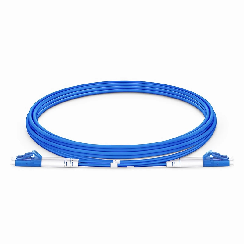 SFPS 3m (10ft) Armored Fiber Patch Cable, 2 Fibers, LC UPC Duplex to LC UPC Duplex, Single Mode (OS2), LSZH, 3.0mm, Blue