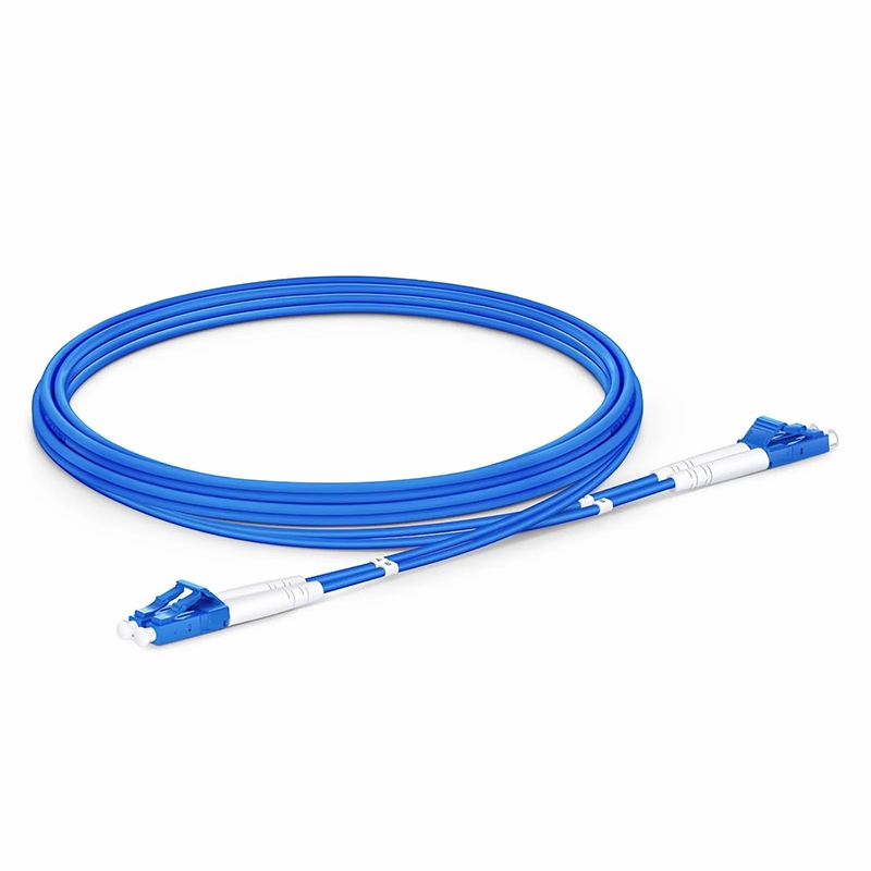 SFPS 3m (10ft) Armored Fiber Patch Cable, 2 Fibers, LC UPC Duplex to LC UPC Duplex, Single Mode (OS2), LSZH, 3.0mm, Blue