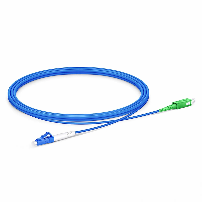 SFPS 2m (7ft) Armored Fiber Patch Cable, 1 Fiber, LC UPC Simplex to SC APC Simplex, Single Mode (OS2), Riser (OFCR), 3.0mm, Blue