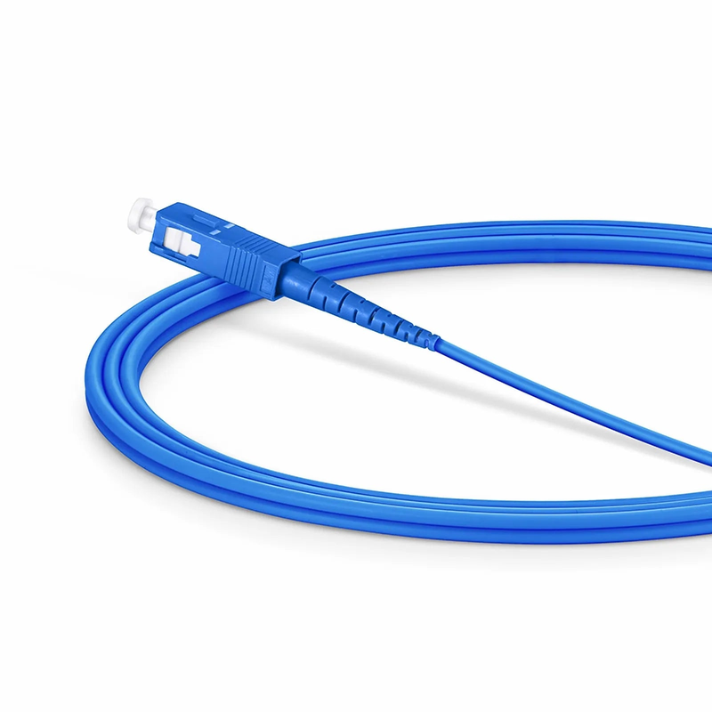 SFPS 2m (7ft) Armored Fiber Patch Cable, 1 Fiber, SC UPC Simplex to SC APC Simplex, Single Mode (OS2), Riser (OFCR), 3.0mm, Blue