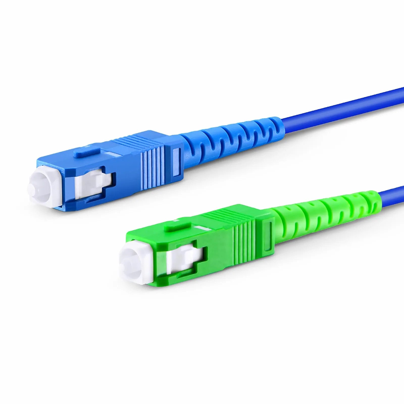 SFPS 2m (7ft) Armored Fiber Patch Cable, 1 Fiber, SC UPC Simplex to SC APC Simplex, Single Mode (OS2), Riser (OFCR), 3.0mm, Blue