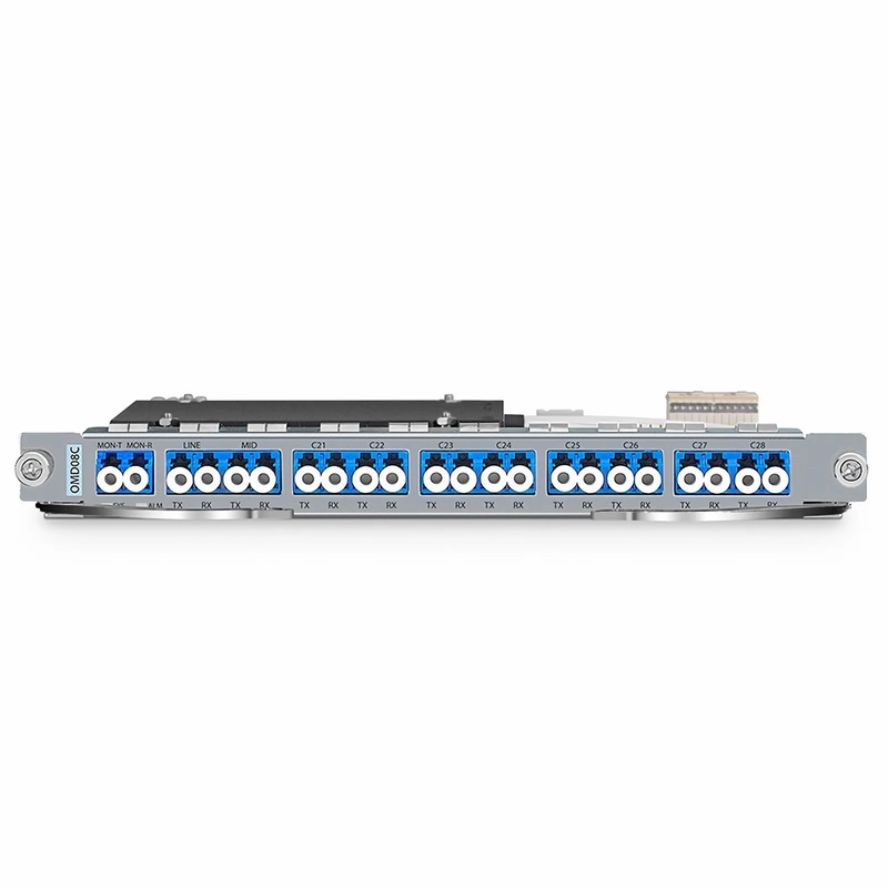 SFPS Customized 8 Channels Active DWDM Mux Demux, 100GHz, with Monitor Port and Cascade Port, LC/UPC, Dual Fiber, MS8100 Plug-in Module