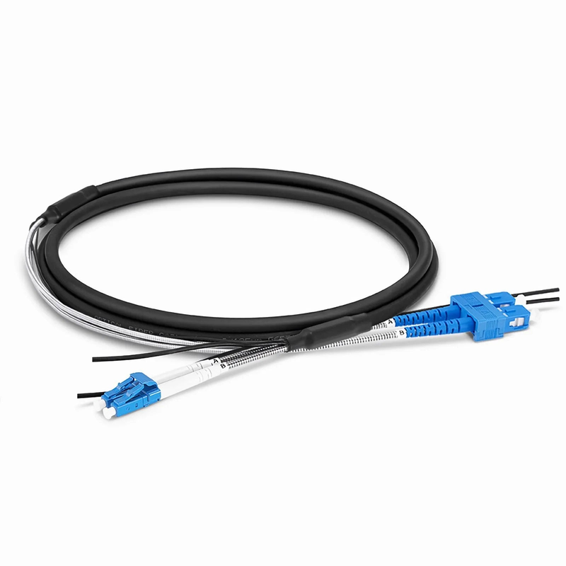 SFPS 10m (33ft) LC UPC to SC UPC Duplex OS2 Single Mode 7.0mm LSZH FTTA Outdoor Fiber Patch Cable for Base Station