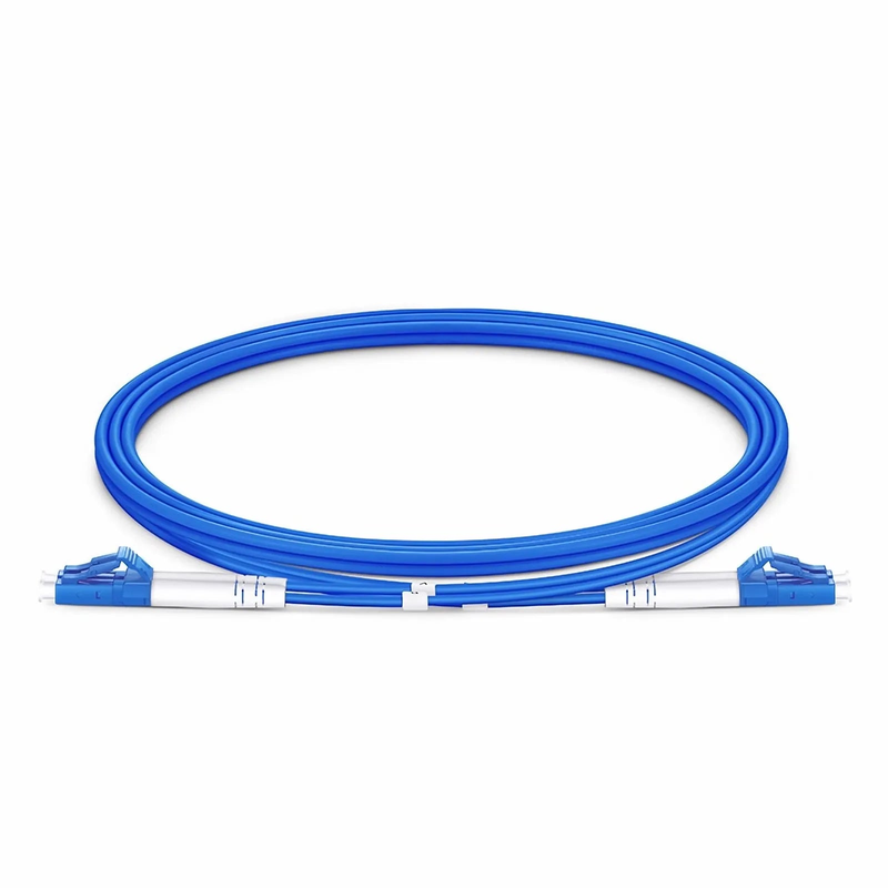 SFPS 1m (3ft) Armored Fiber Patch Cable, 2 Fibers, LC UPC Duplex to LC UPC Duplex, Single Mode (OS2), LSZH, 3.0mm, Blue