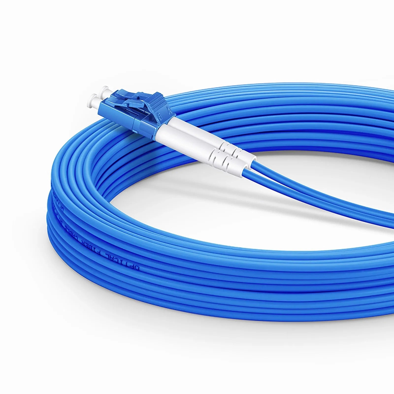 SFPS 10m (33ft) Armored Fiber Patch Cable, 2 Fibers, LC UPC Duplex to SC UPC Duplex, Single Mode (OS2), LSZH, 3.0mm, Blue