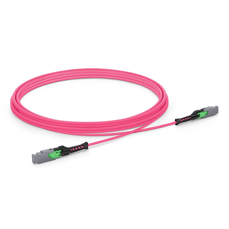 SFPS 3m (10ft) MMC Jumper, MMC-16 APC (Female) to MMC-16 APC (Female), 16 Fibers, Multimode (OM4), Plenum (OFNP), 0.35dB Max, Jumper Polarity, Magenta