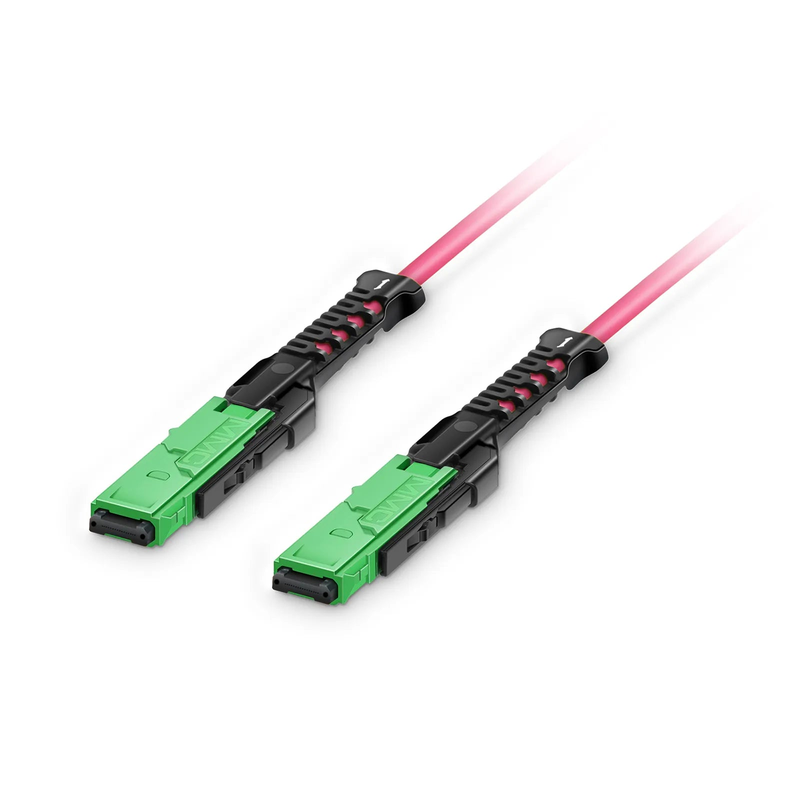 SFPS 3m (10ft) MMC Jumper, MMC-16 APC (Female) to MMC-16 APC (Female), 16 Fibers, Multimode (OM4), Plenum (OFNP), 0.35dB Max, Jumper Polarity, Magenta