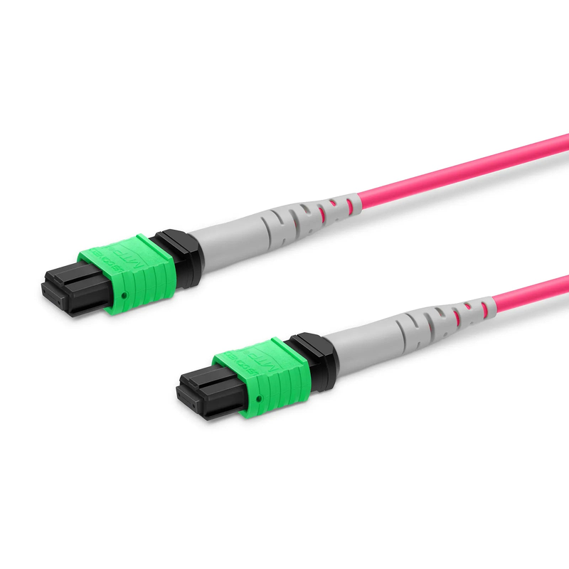 SFPS NVIDIA/Mellanox InfiniBand & Ethernet Compatible Customized MTP®-8 Jumper, MTP®-8 APC (Female) to MTP®-8 APC (Female), 64-256 Fibers, Multimode (OM4), 0.35dB Max, Type B