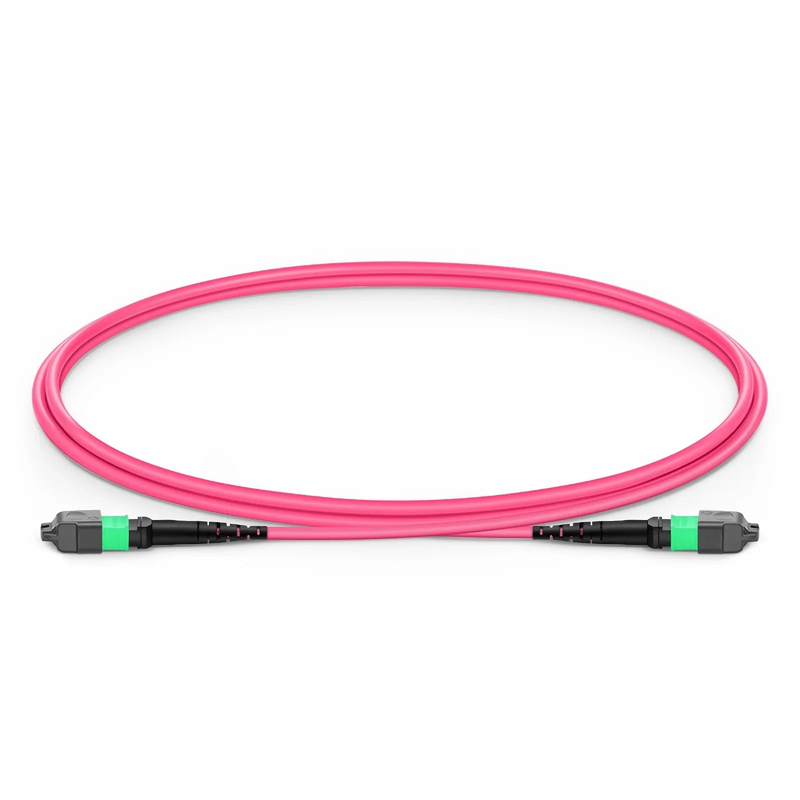 SFPS NVIDIA/Mellanox MFP7E10-N001 Compatible 1m (3ft) MTP® Jumper, MTP®-12 APC (Female) to MTP®-12 APC (Female), 8 Fibers, Multimode (OM4), Plenum (OFNP), 0.35dB Max, Type B, Magenta