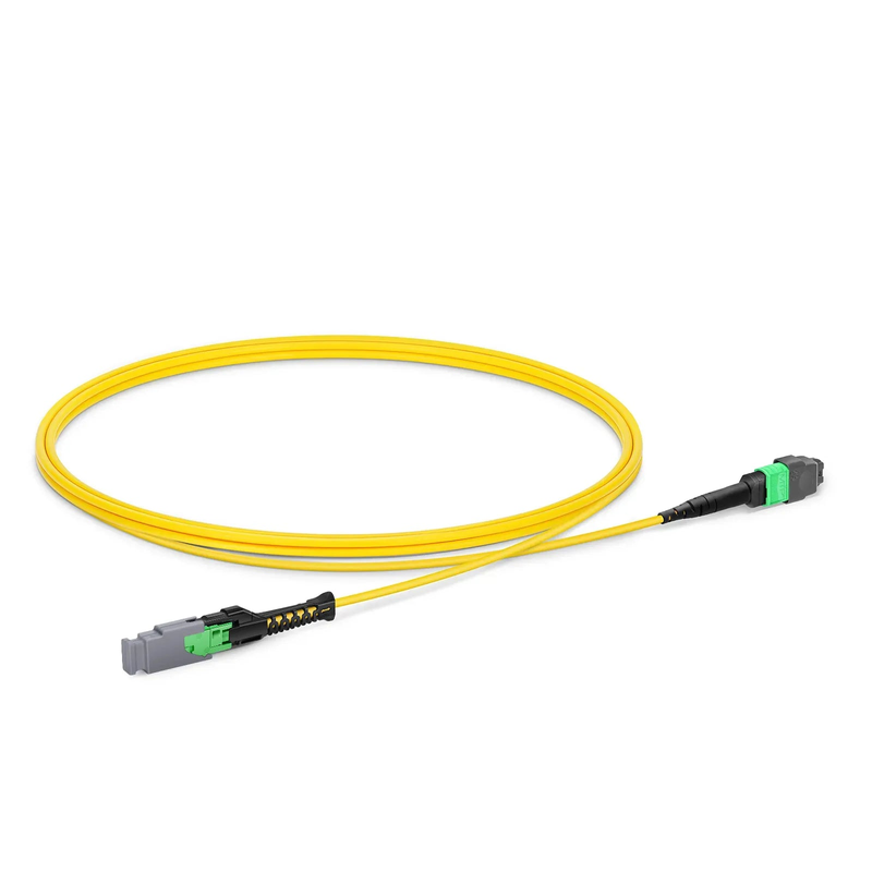SFPS 1m (3ft) MMC Jumper, MMC-16 APC (Female) to MTP®-16 APC (Female), 16 Fibers, Single Mode (OS2), Plenum (OFNP), 0.35dB Max, Jumper Polarity, Yellow