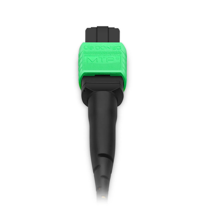 SFPS 30m (98ft) MTP® Hybrid Trunk Cable, MTP®-12 APC (Female) to 6 LC UPC Duplex Uniboot, 48 Fibers, Single Mode (OS2), Plenum (OFNP), 0.35dB Max, Type B, Double Jacket, Yellow