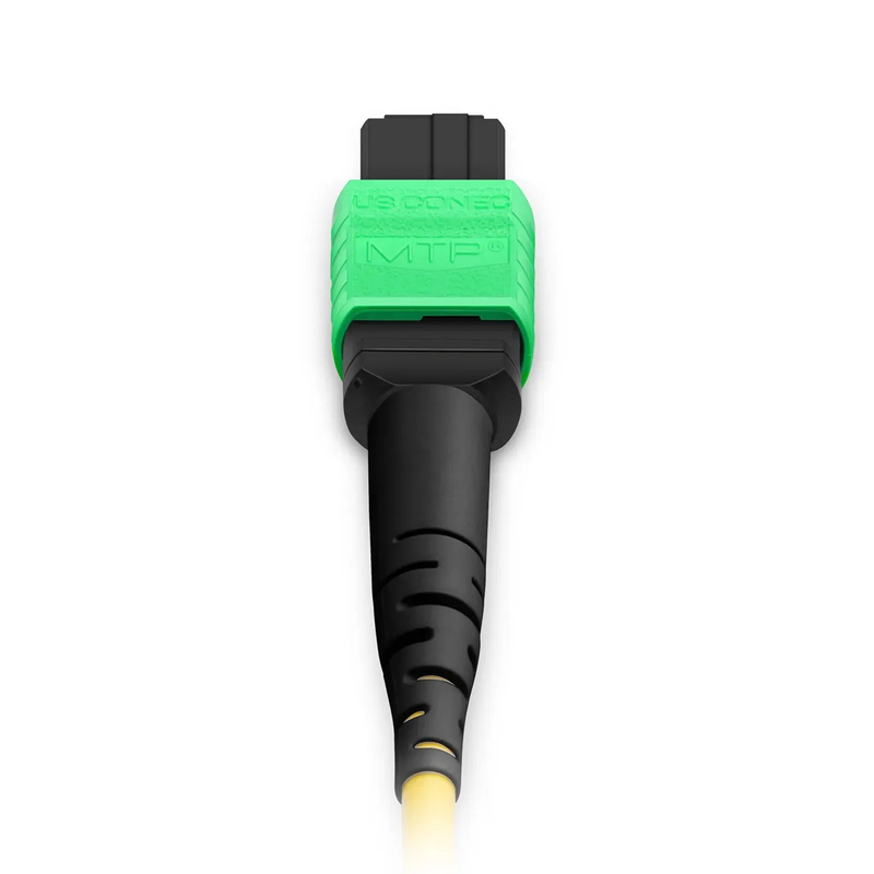 SFPS 1m (3ft) MTP® Breakout Cable, MTP®-16 APC (Female) to 2 x MTP®-8 APC (Female), 16 Fibers, Single Mode (OS2), Plenum (OFNP), 0.35dB Max, Crossover, Yellow