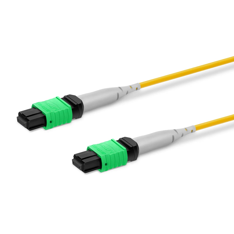 SFPS 30m (98ft) MTP® Trunk Cable, MTP®-8 APC (Female) to MTP®-8 APC (Female), 24 Fibers, Single Mode (OS2), Plenum (OFNP), 0.35dB Max, Type B, Double Jacket, Yellow
