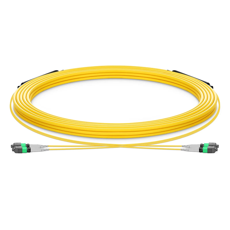 SFPS 30m (98ft) MTP® Trunk Cable, MTP®-8 APC (Female) to MTP®-8 APC (Female), 16 Fibers, Single Mode (OS2), Plenum (OFNP), 0.35dB Max, Type B, Double Jacket, Yellow