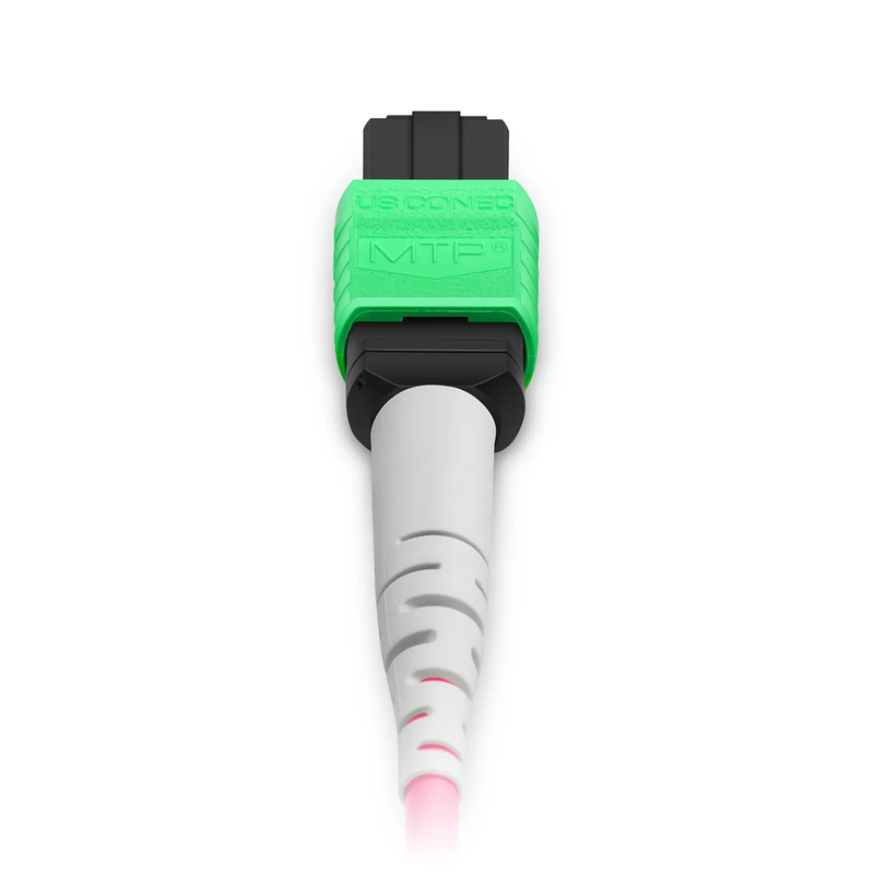 SFPS 5m (16ft) MTP® Breakout Cable, MTP®-16 APC (Female) to 2 x MTP®-8 APC (Female), 16 Fibers, Multimode (OM4), Plenum (OFNP), 0.35dB Max, Crossover, Magenta