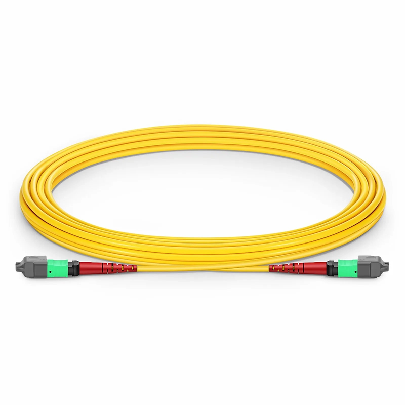 SFPS 5m (16ft) MTP® Jumper, MTP®-24 APC (Female) to MTP®-24 APC (Female), 24 Fibers, Single Mode (OS2), Plenum (OFNP), 0.35dB Max, Type A, Yellow