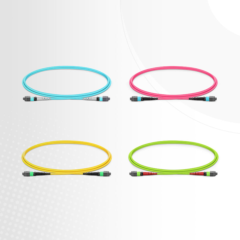 SFPS 1m (3ft) MTP® Jumper, MTP®-24 APC (Female) to MTP®-24 APC (Female), 24 Fibers, Single Mode (OS2), Plenum (OFNP), 0.35dB Max, Type A, Yellow