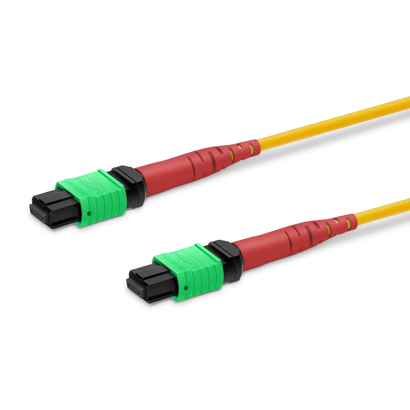 SFPS 1m (3ft) MTP® Jumper, MTP®-24 APC (Female) to MTP®-24 APC (Female), 24 Fibers, Single Mode (OS2), Plenum (OFNP), 0.35dB Max, Type A, Yellow