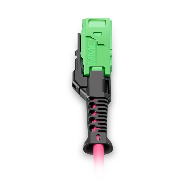 SFPS 3m (10ft) MMC Harness, MMC-16 APC (Female) to 8 x LC UPC Duplex, 16 Fibers, Multimode (OM4), Plenum (OFNP), 0.35dB Max, Jumper Polarity, Magenta