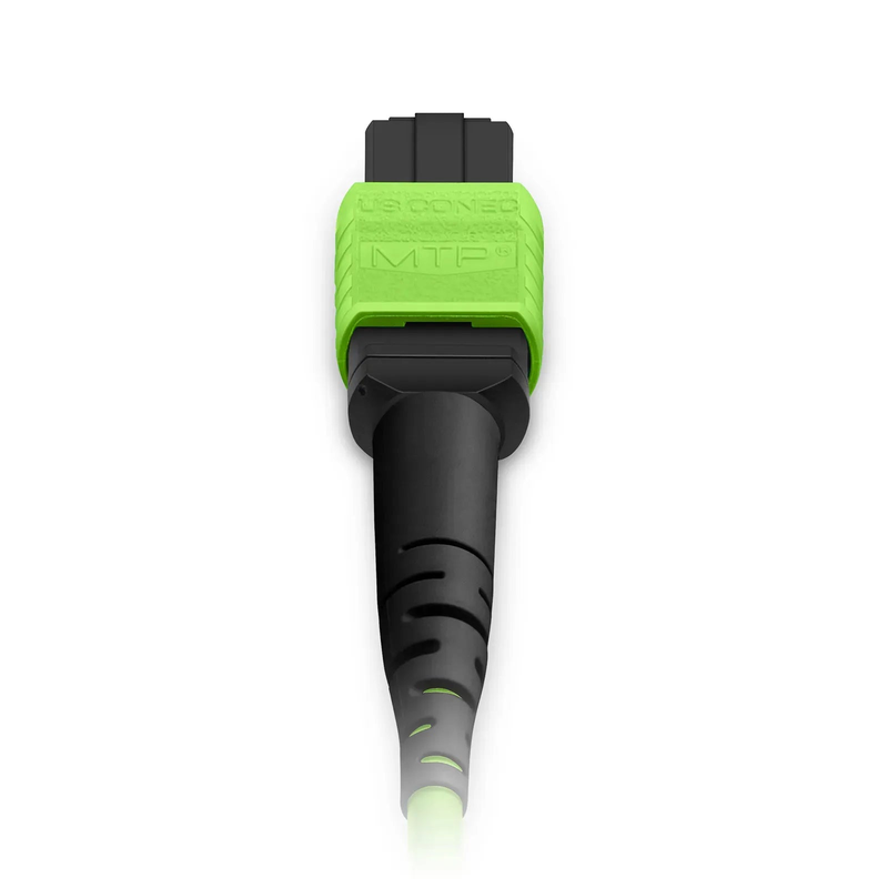 SFPS 2m (7ft) MTP® Jumper, MTP®-12 UPC (Female) to MTP®-12 UPC (Female), 12 Fibers, Multimode (OM5), Plenum (OFNP), 0.35dB Max, Type A, Lime Green