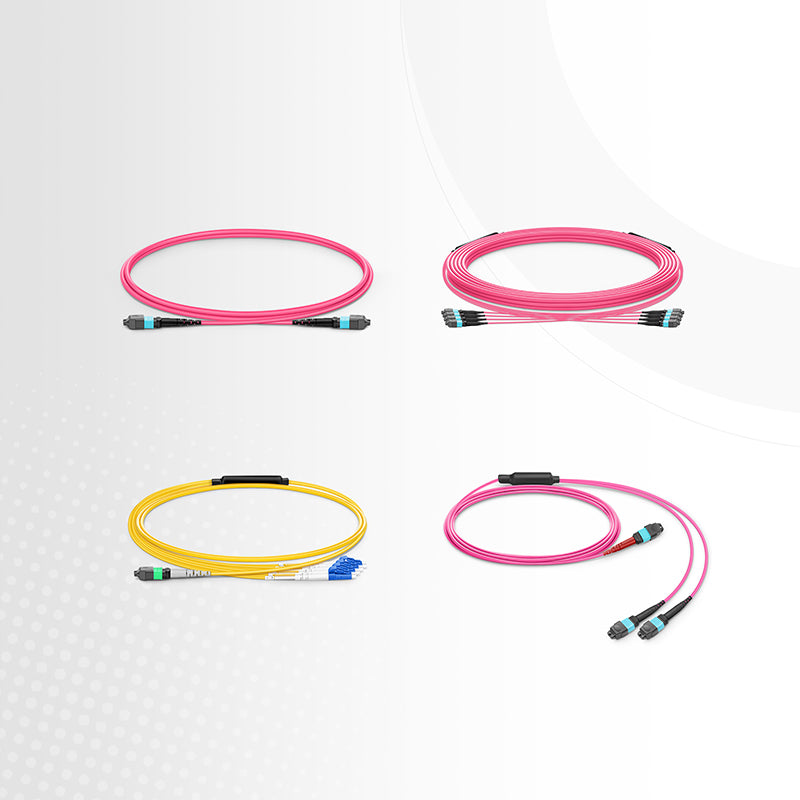 SFPS 3m (10ft) MTP® Jumper, MTP®-12 UPC (Female) to MTP®-12 UPC (Female), 12 Fibers, Multimode (OM3), Plenum (OFNP), 0.35dB Max, Type B, Aqua