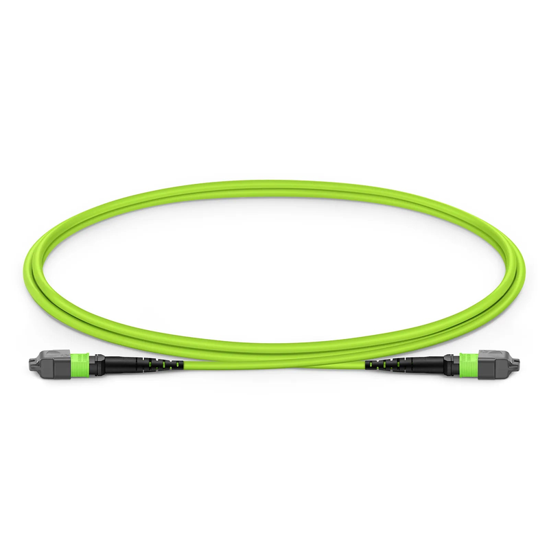 SFPS 1m (3ft) MTP® Jumper, MTP®-12 UPC (Female) to MTP®-12 UPC (Female), 12 Fibers, Multimode (OM5), Plenum (OFNP), 0.35dB Max, Type A, Lime Green