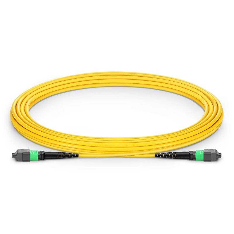 SFPS 5m (16ft) MTP® Jumper, MTP®-12 APC (Female) to MTP®-12 APC (Female), 12 Fibers, Single Mode (OS2), Plenum (OFNP), 0.35dB Max, Type A, Yellow