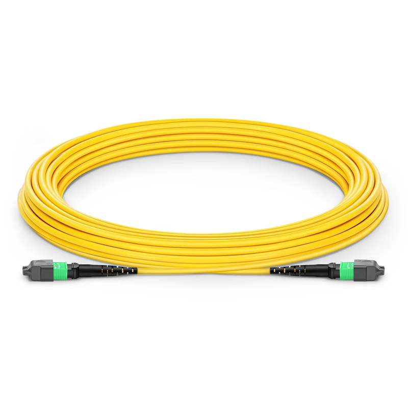 SFPS 25m (82ft) MTP® Jumper, MTP®-12 APC (Female) to MTP®-12 APC (Female), 12 Fibers, Single Mode (OS2), Plenum (OFNP), 0.35dB Max, Type B, Yellow