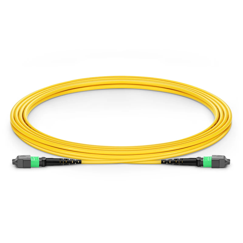 SFPS 3m (10ft) MTP® Jumper, MTP®-12 APC (Female) to MTP®-12 APC (Female), 12 Fibers, Single Mode (OS2), Plenum (OFNP), 0.35dB Max, Type B, Yellow