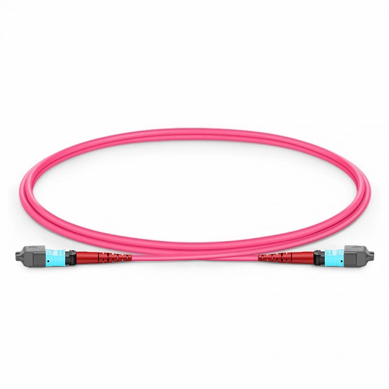 SFPS 1m (3ft) MTP® Jumper, MTP®-24 UPC (Female) to MTP®-24 UPC (Female), 24 Fibers, Multimode (OM4), Plenum (OFNP), 0.35dB Max, Type A, Magenta