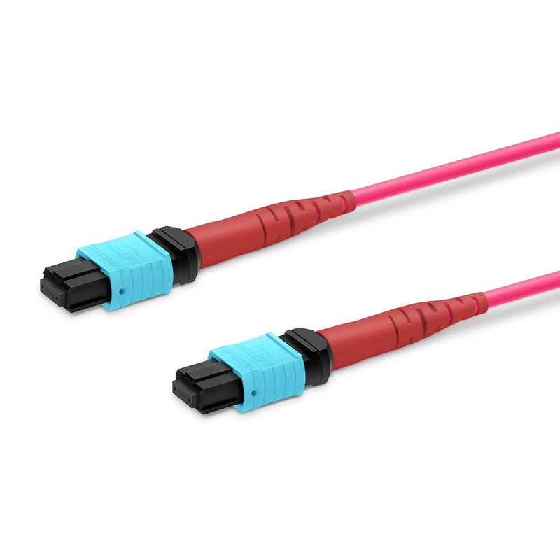 SFPS 1m (3ft) MTP® Jumper, MTP®-24 UPC (Female) to MTP®-24 UPC (Female), 24 Fibers, Multimode (OM4), Plenum (OFNP), 0.35dB Max, Type A, Magenta
